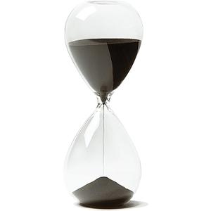 Hourglass, HoveBeaty Hand-Blown Sand Timer Set for Time Management 15 Minutes Durable Glass Construction (15 Min, Black)