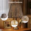 Large sconce lamp shade,metal spider rectangle lamp shade,modern lamp shades,table lamp shade for bedroom or living room (8+6.1)" Top x (13.8+8)" Bottom x 11" Hight,Bronze Gold, 8" top x 14" bottom x 11" high