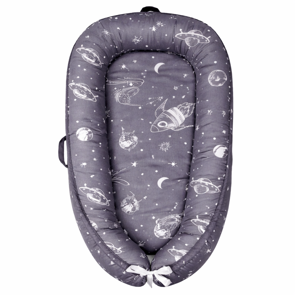 Baby Lounger, 100% Breathable Infant Lounger,  Dark Grey, 0-12 Months