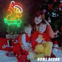 Skateboard Gingerbread Neon Sign for Christmas Dcor Dimmable Gingerbread Dcor Led Sign USB Powered Christmas Neon Light for Bedroom Living Room Bar Party (12.1 * 15.2 inches)