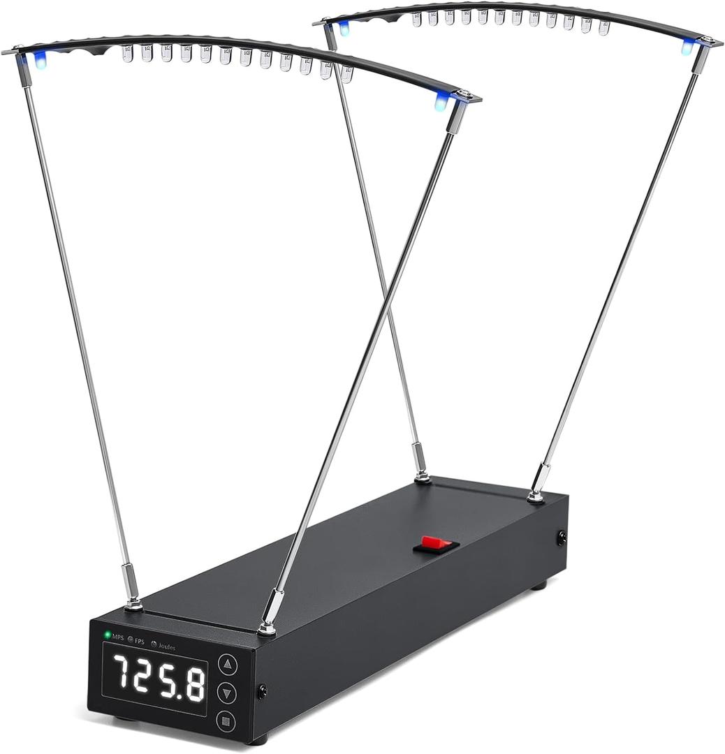 Xuhal Ballistic Chronograph Precision Shooting Speed Tester Slingshot Chronograph Bullet Bow Arrow Velocity Meter Measurement Tool with FPS MPS Readings for Archery Arrow Rifle Badminton Tennis