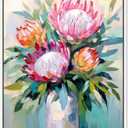 Art Remedy Painted Bouquet Canvas Romantic Floral Wall Art, White Frame, 16" x 20"
