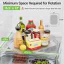 LAMU Lazy Susan Turntable Organizer for Refrigerator Organizers and Storage Fridge Organization, Condiment Organizer for Kitchen, Table Top, Cabinet, Pantry, Countertop, 14.56''x11'', 2 Pack