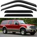 Window Visors Rain Guards for 2000 2001 2002 2003 2004 2005 Ford Excursion, Out-Channel Window Vent Wind Deflectors Visors Shades for 00 01 02 03 04 05 Ford Excursion