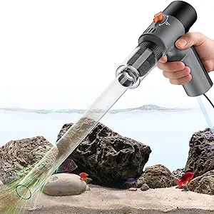 VIPASKA Electric Aquarium Gravel Cleaner Kit with High Pressure Strong Suction, 6-in-1 Multifunction Fish Tank Vacuum Cleaner and Water Changer for Aquarium, Gravel Vacuum with Sand Filter Tools
