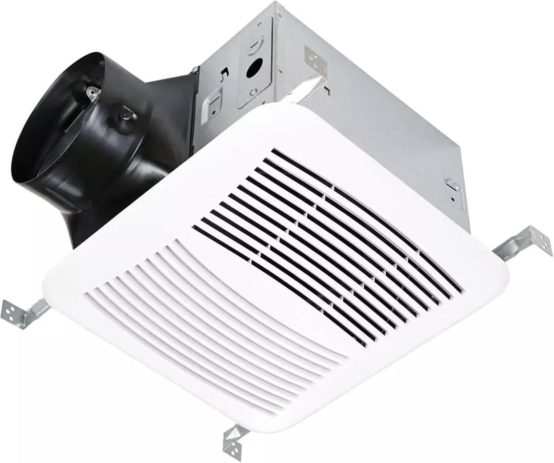 Canarm SE110 Ultra Quiet Bathroom Exhaust Fan - 110 CFM, 0.9 Sones, Energy Efficient, 6” Duct, Low Profile Grille, Medium