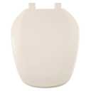 Centoco Eljer Emblem Round Toilet Seat with Square Front, Closed Front with Cover, Residential, Plastic, Made in the USA, EMB201-306, Natural