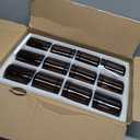 Amber Round Glass Jars with Black Lids 24 Pack- Portable Empty Glass Containers with Inner Liners for Cosmetic, Food Storage, Body Butters, Body Butter, Candle Jars