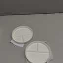 Elk and Friends Kids 7.8 Porcelain White Plates | Divided Plates | Suitable for Kids/Toddlers | Microwave & Dishwasher Safe | Non Slip | Snack Dishes | 2 Pack (Neutral (No Sleeves))