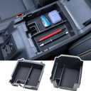 TOPINSTALL 2-Layer Trays Compatible with 2025 2026 Ford Bronco 4 Doors Automatic Transmission ONLY, Full Size Bronco Center Console Organizer (Not for Manual Transmission & 2 Doors & Bronco Sport)