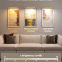 EZVALO Picture Lights for Wall, 6000mAh Rechargeable Battery 16 Painting Light with Remote, 3 Color Temps Wireless Art Light for Gallery, Living Room, Hallway (Gold)