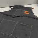 AFUN Chef Aprons for Men Women with Large Pockets, Cotton Canvas Cross Back Heavy Duty Adjustable Work Apron, Size M to XXL (Black)