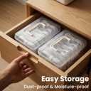 Portable Cord Organizer Box with Handle, 7 Clear Cable Storage Cases and Labels, Travel Cable Holder for Charging Cords, USB Wires, Earphones Home Desk Drawer Organizer (Type A)