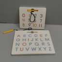 GAMENOTE Double Sided Magnetic Letter & Number Board Set - Alphabet & Numbers Tracing Board for Toddlers, ABC Uppercase & Lowercase Practicing, Math Learning, Educational Toys for Kids