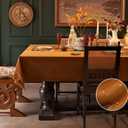 Rectangle Velvet Tablecloth 72 x 54 Inch, Waterproof Spillproof Washable Table Cloth, Soft Table Cover for Fall Thanksgiving Halloween Dining Kitchen Party - Caramel