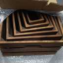 Set of 6 Decorative Wood Crates for Display, 6 Size Farmhouse Wooden Baskets Rustic Nesting Crates Decor Boxes with Handle for Storage, Container, Display, Christmas Decorations (Vintage Brown)