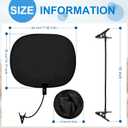 Amylove 2 Pcs Laptop Sun Shade, Laptop Visor for Working Outside with Flexible and Adjustable Clips Stand Shade Cover for Notebook Portable Computers Beach Chairs, Pets and Strollers (Black)