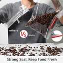 HOUSE AGAIN 12 Pack Stainless Steel Chip Bag Clips Covered with Silicone - NO More Sharp Edges - Color Coded for Food Bags - Air Tight Seal, Heavy Duty for Kitchen and Office, 3 Inches (Red,blue,yellow,silver)