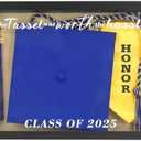 FramePro Graduation Cap Shadow Box Class of 2025 The Tassel was Worth The Hassle 12.5x16.5 Graduation Gift Party Decoration Black Frame