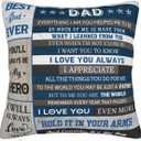 Father Gifts, Dad's Birthday Gifts Pillow Case 18"X18", Funny Dad Gift from Daughter Son, Father's Day Pillowcover, Best Dad Ever Gift Throw Pillow Cover