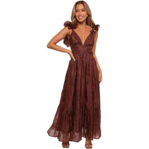 Petal & Pup Women's Harmony Maxi Dress (Brown, S)
