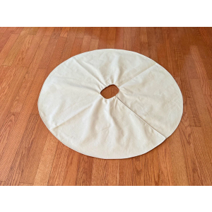 Natural Duck Canvas Christmas Tree Skirt- 3 Sizes- Blank Canvas for Children's Handprints, Painting, Crafting & DIY Holiday Projects