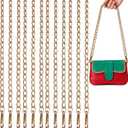 Nsmykhg 12 Pack Flat Purse Chain Strap with Metal Buckle, 47" Metal Replacement Bag Chain for Crossbody, Shoulder, DIY Purse