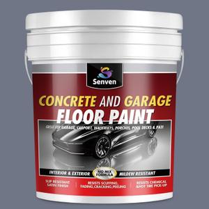 SENVEN Acrylic Semi-Gloss Gray Garage Floor Coating Kit, Professional Concrete & Garage Floor Paint 1 Gallon, Concrete Paint for Basement Floors, Porches, Cement Driveways Concrete Coating System, 128 Fl Oz, EXP: 9/06/2028