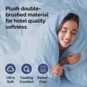 Duvet Cover King Size Set - Extra Soft King Duvet Cover 104" x 90" with 2 Pillow Shams - Hotel Luxury, Easy Care & Fade Free w/ Zipper Closures & Ties - All Season, Comfy, Cozy & Breathable (Sky Blue)