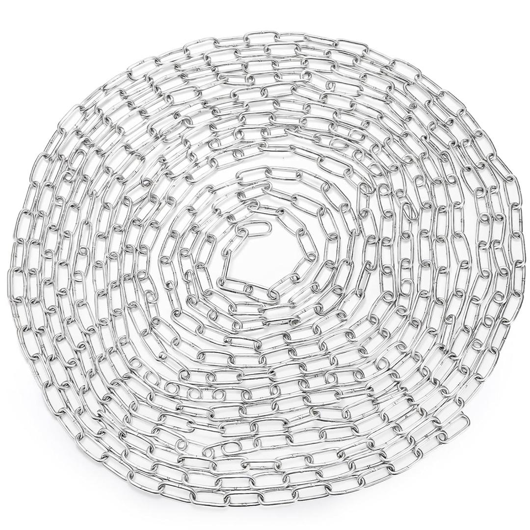 Hedume 32.8 Feet 1/8 inch Stainless Steel Chain, Heavy Duty Metal Chain, Strong and Durable Decorative Chain for Swing, Anchor, Hanging Clothes, Pet, Hanging Plant, Anti-Theft Hedume 32.8 Feet 1/8 inch Stainless Steel Chain, Heavy Duty Metal Chain, Strong and Durable Decorative Chain for Swing, Anchor, Hanging Clothes, Pet, Hanging Plant, Anti-Theft