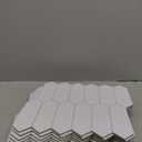 SUNWINGS Backsplash for Kitchen Peel and Stick, Stone Composite Self Adhesive Tiles Long Hexagon Mosaic Wall Tile, 12 Inch x 11.22 Inch 10 Sheets White