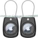Compatible with AirTag Holder Air Tag Keychain Case with Screen Protector, IP68 Waterproof Air Tags Key Chain for Apple Tag GPS Tracker, Air Tags-4 Pack Holder for Luggage Key,Backpack (Black/Black/Black/Black)