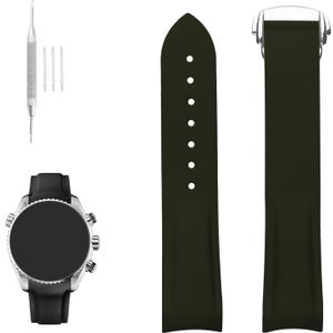 XIW Compatible for Omega Rolex Tudor SEIKO 20mm 22mm Seamaster Speedmaster Diver 150M 300M 600M Aqua-Terra AT150 Rubber Watch Band Replacement for men Silicone Wirstband Strap women Bracelet (Black Silver Buckle)