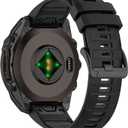 Compatible with Garmin Fenix 8 Replacement Wrist Band - 22mm Replacement Silicone Wrist Watch Band Strap Compatible with Garmin Fenix 8/8 Pro Amoled 47mm(Black+Gray)