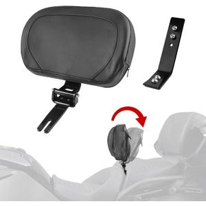 Adjustable Padded Driver Backrest Rider Back Rest w/Storage Pouch Bag and Folding Mounting Kit For Can Am Spyder F3 / F3-L / F3-S / F3-T 2015-2025 Accessories