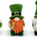 Uniboho St Patricks Day Decorations Gnomes 3pcs for St Patricks Day Decor Green Irish Leprechaun Figurine Indoor Home Table Ornament