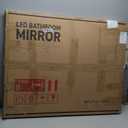 Keonjinn 30" x 36" Beveled Lighted Mirrors for Bathroom Wall, LED Bathroom Mirror with Lights, Frontlit & Backlit, Dimmable 3-Color Lights, Anti-Fog Tempered Glass Vanity Mirror, UL Listed LED Driver