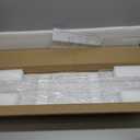 Acrylic Ladder Bookshelf 9.5" D x 15.6" W x 73" H Clear Bookcase Narrow Display Shelf for Small Space Wall Mounted Storage Rack for Living Room Bedroom Cloakroom Bathroom (5-Tier)