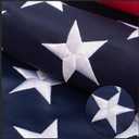American flag 5x8 FT for Outside, Heavy Duty Polyester USA Flag Outdoor with Embroidered Stars, Sewn Stripes, US Flag with Brass Grommets for Indoor, Outdoor, All Weather