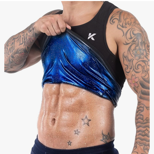 Kewlioo Men's Heat Trapping Pullover Sweat Enhancing Vest - Sauna Suit Shirt Compression Vest Shapewear Top for Gym Exercise. LARGE/ XLARGE