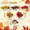 3 x GREENTEA 6 Pack Glitter Fall Leaves Hair Clips Set, Autumn Theme Acorn and Maple Leaf Design, Brown Red Gold Colors for Girl Woman Decor