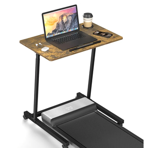 Treadmill Desk, Mobile Small Standing Desk with Wheels for Walking Pad, Portable Table for Laptop, Rolling Table Adjustable Height, Bedside Table