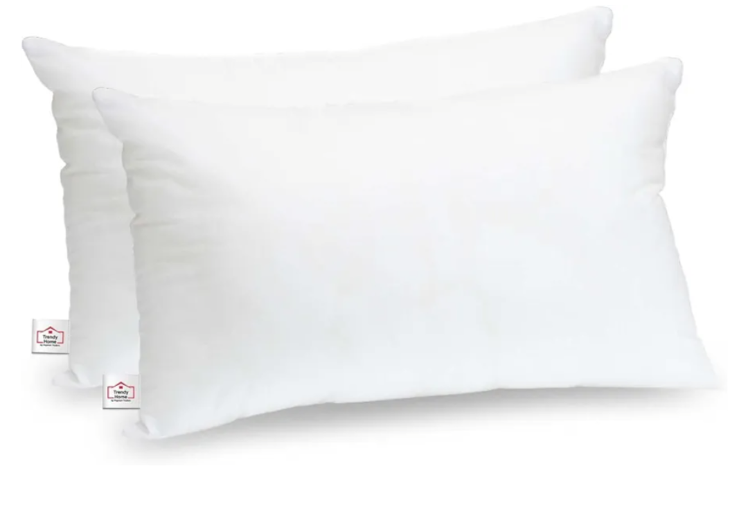 Macimoo12x18 Throw Pillow Insert (Pack of 2, White), Bed and Couch Pillows Stuffer Hypoallergenic, Lumbar Support Decorative Home Outdoor Pillow Filler (Non Woven, 2 Pack)
