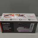 Mueller Vegetable Chopper Mandoline Slicer, Food Veggie Chopper, Cheese Grater, Onion Vegetable Cutter with Container, Dicer, Kitchen Gadgets & Essentials, White Sand/Grey (6 blade)