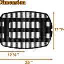Q3200 Grill Grates Replacement Parts for Weber Q300 Q 3200 Q3000 Q320 Q 300 Q 320 Q 3000 Grill Parts Cast Iron Cooking Grates 57060001 586002 404341 426001 7646 Cooking Grids Accessories 2 Pcs
