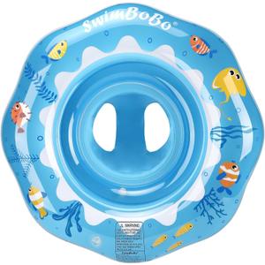 Baby Swim Ring Underarm Swim Seat Float Trainer with Backest for Toddler 6 Months to 3 Years (Deep Blue)