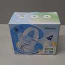 iClever BTH12 Kids Bluetooth Headphones,Colorful LED Lights Kids Headphones Wireless,74/85dBA Safe Volume,85H Playtime,Fast Charging,Bluetooth 5.2,Over Ear,Built-in Mic for iPad/Tablet/Airplane,Blue