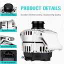 New Alternator 2.2 2.2L DOHC Fit for Chevy Cavalier Pontiac Sunfire 2002-2005, Fit for Classic Malibu 2004 2005, Fit for Saturn Ion Vue 2003-2007, Fit for Oldsmobile Alero 2002-2004, 40040027