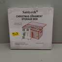 Sattiyrch Plastic Christmas Ornament Storage Box with Trays,Customizable Dividers, Dust-Proof Durable Ornament Organizer Holder,Christmas Storage Containers,Holds 128 x 3 Inch Ornaments