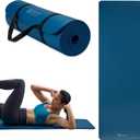 Gaiam Essentials 2/5" Thick (10mm) Yoga & Pilates, Fitness & Exercise Mat with Easy-Cinch Carrier Strap Cusion Support For Fitness and Gym Workouts